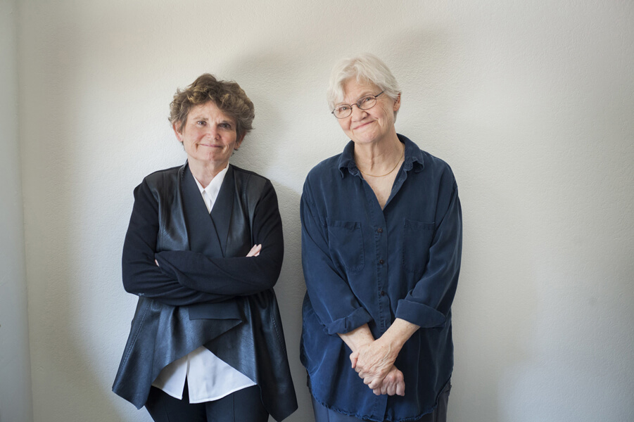 Photograph of forensic genealogists Colleen Fitzpatrick and Margaret Press of California. They founded the DNA Doe Project, which uses genetic genealogy to help law enforcement solve crimes.