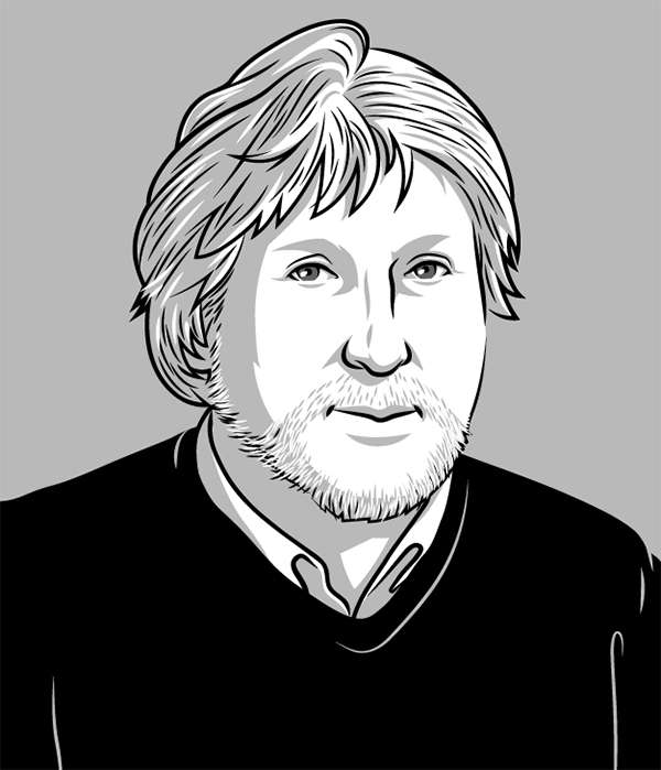 Cartoon portrait of Jon Keeley