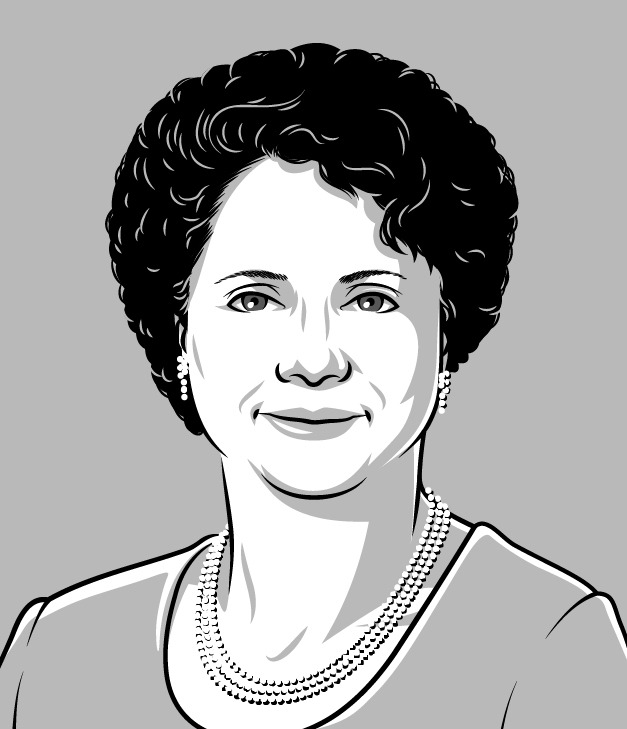 Cartoon portrait of Anu Ramaswami