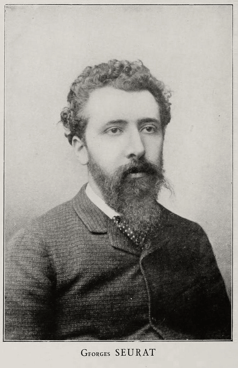 Photograph of Georges Seurat, amended to show his eyes making saccades. Like other artists of his time, Seurat was interested in the workings of human visual perception.