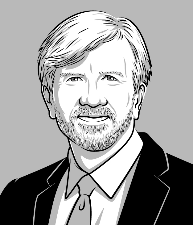 Cartoon portrait of Bradley J. Nelson