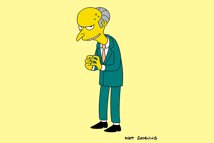 Image of the king of bad bosses — Mr. Burns from The Simpsons