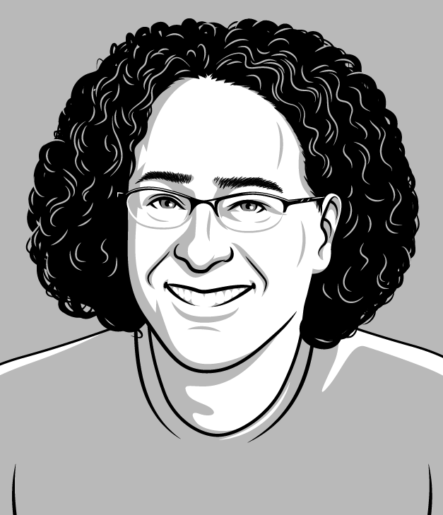 Head-and-shoulders cartoon portrait of Edwin Amenta.